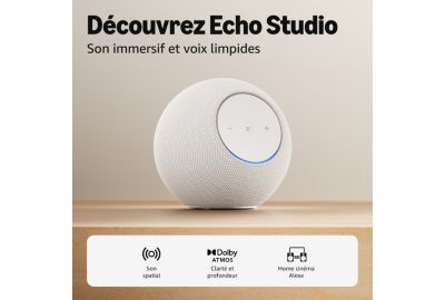 Assistant vocal AMAZON Echo Studio - Blanc Glacier