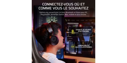 Casque gamer CORSAIR HS35 v3 Wireless Carbon PS