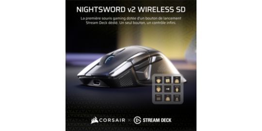 Souris Gamer Sans Fil CORSAIR NIGHTSWORD v2 WIRELESS