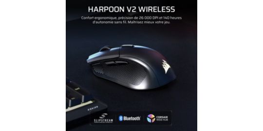 Souris Gamer Sans Fil CORSAIR HARPOON v2 WIRELESS Noir