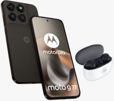 Smartphone MOTOROLA Pack G77 5G 256Go Noir + Buds 2 Noir olive