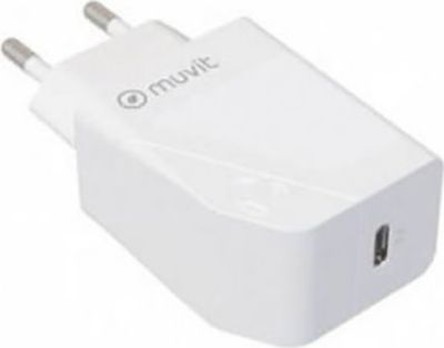 Chargeur secteur MUVIT Adaptador de corriente USB-C de 20W Blan Chargeur secteur MUVIT Adaptador de corriente USB-C de 20W Blan