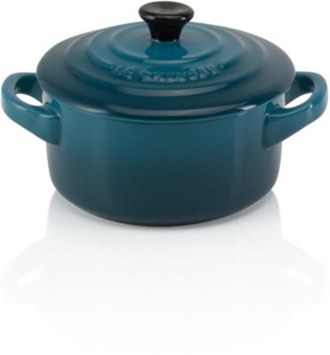 Mini cocotte LE CREUSET CERAMIQUE DEEP TEAL 10 cm