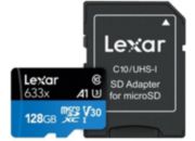 Carte Micro SD LEXAR MICRO SDXC 128Go 633X + adaptateur