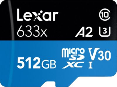 Carte Micro SD LEXAR 633x 512GO SDXC UHS-I