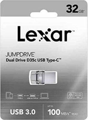 Clé USB LEXAR USB3.0 32Go D35c. Clé USB LEXAR USB3.0 32Go D35c.