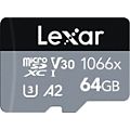 Carte Micro SD LEXAR 1066x SDXC 64Go Class 10 + Adaptateur