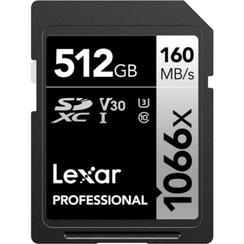Carte SD LEXAR 1066x SDXC - 512Go - Class 10, U3, V30