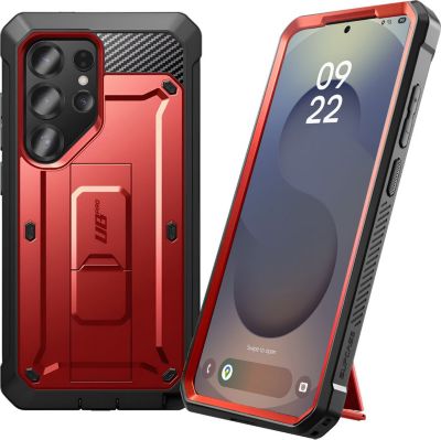 Coque SUPCASE Galaxy S25 Ultra Béquille Support Rouge