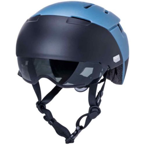 Casque KALI PROTECTIVES City visi re Mat Bleu acier Noir S M