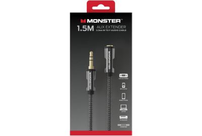 Câble Jack MONSTERCABLE 3.5MM male vers femelle 1.5M