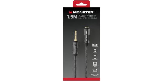 Câble Jack MONSTERCABLE 3.5MM male vers femelle 1.5M