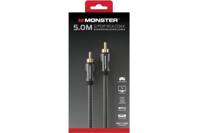 Câble RCA MONSTERCABLE SUBWOOFER RCA M/M 5M