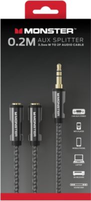 Câble Jack MONSTERCABLE REPARTITEUR JACK 3.5 MM M/2F 0.15M