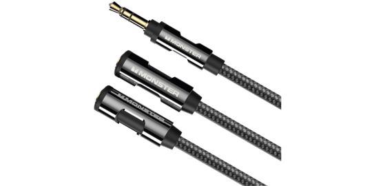 Câble Jack MONSTERCABLE REPARTITEUR JACK 3.5 MM M/2F 0.15M