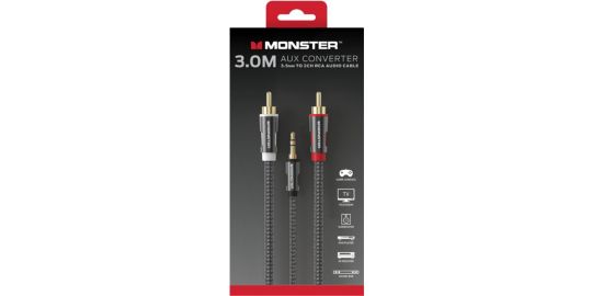 Câble Jack MONSTERCABLE 3.5MM/2 RCA 3M