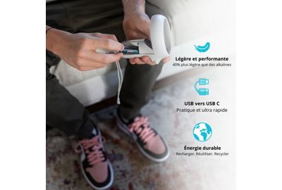 Pile rechargeable PALE BLUE USB AA type C (LR06)