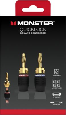 Fiche Haut-parleur MONSTERCABLE AUDIO QUICKLOCK FICHES BANANES 2X2