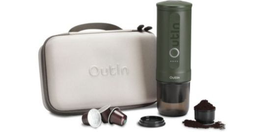 Cafetière à dosette OUTIN de voyage Nano Vert OTEM-01-FG-Bag