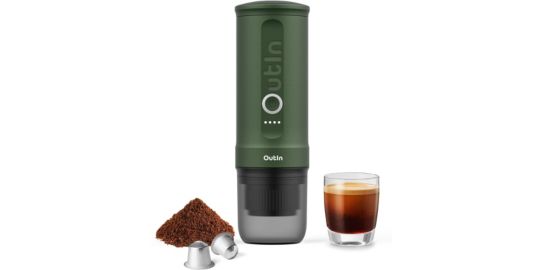 Cafetière à dosette OUTIN de voyage Nano Vert OTEM-01-FG-Bag
