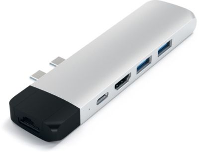 Hub SATECHI USB-C Pro + Ethernet/4K Hdmi silver