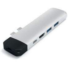 Hub USB C SATECHI USB-C Pro + Ethernet/4K Hdmi silver