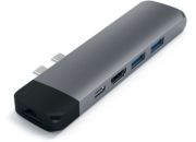 Hub USB C SATECHI USB-C Pro + Ethernet/4K Hdmi gris