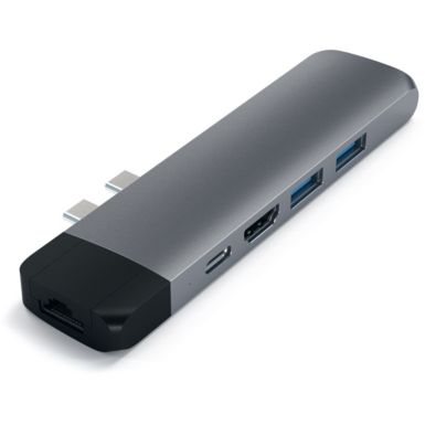 Hub USB C SATECHI USB-C Pro + Ethernet/4K Hdmi gris