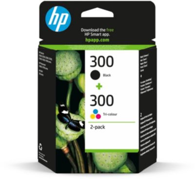 Cartouche d'encre HP 300 noire + couleurs