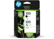 Cartouche d'encre HP 300 noire + couleurs