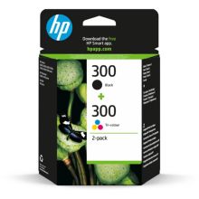 Cartouche d'encre HP 300 noire + couleurs