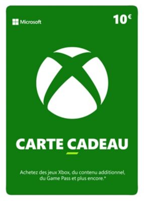 Carte cadeau MICROSOFT Carte cadeaux XBOX 10 Euros