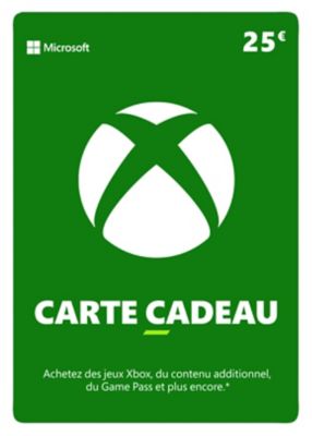 Carte cadeau MICROSOFT Carte cadeaux XBOX 25 Euros