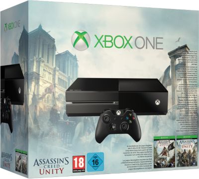 Console MICROSOFT Xbox One + Assassin's Creed Unity + AC 4 Reconditionné
