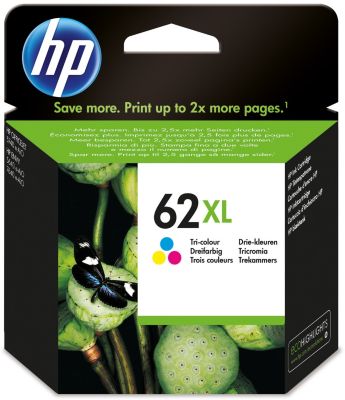 HP 62 Cartouche d'encre trois couleurs authentique (C2P06AE) pour
