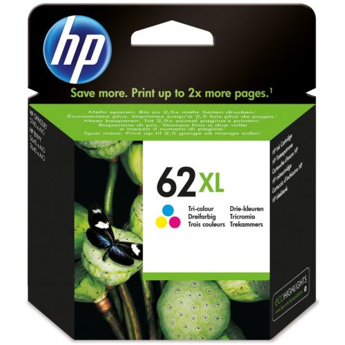 HP Cartouches d'encres noire et couleurs N°62 