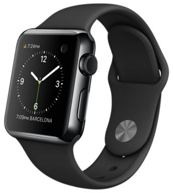 Montre connectée APPLE WATCH 38MM Acier Noir /Noir Reconditionné