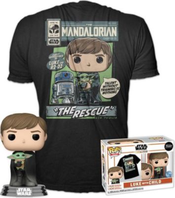 Figurine FUNKO Pop! & Tee - The Mandalorian - Luke Avec