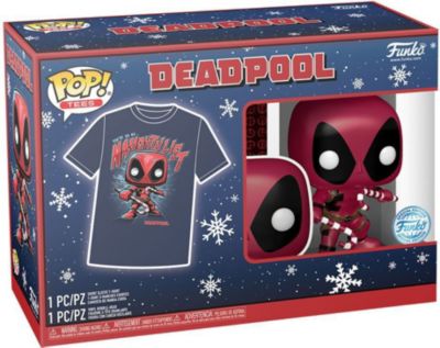 Figurine FUNKO Pop! & Tee - Deadpool - Holiday Taille L