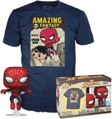 Figurine FUNKO Pop&tee - Spider Man - Couverture De Bd