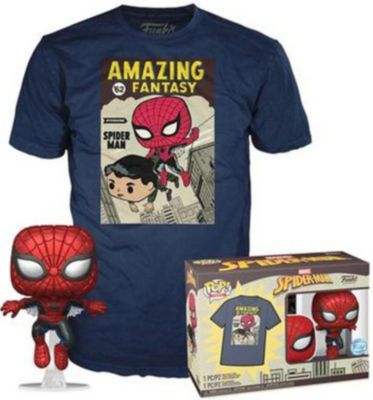 Figurine FUNKO Pop&tee - Spider Man - Couverture De Bd Figurine FUNKO Pop&tee - Spider Man - Couverture De Bd
