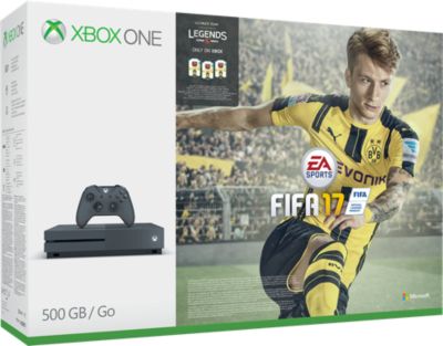 Console Xbox One S MICROSOFT Xbox One S 500Go Storm Grey + FIFA 17 Reconditionné