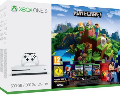 Console Xbox One S MICROSOFT 500Go Minecraft + 3 mois Live Reconditionné