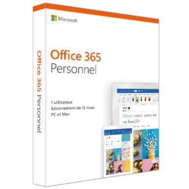 Logiciel de bureautique MICROSOFT Office 365 Personnel