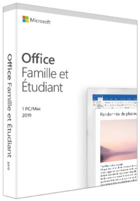 Logiciel de bureautique MICROSOFT Office Famille et Etudiant 2019