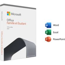 Logiciel de bureautique MICROSOFT Office Famille et Etudiant 2021