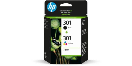Cartouche d'encre HP 301 noire + 3 couleurs