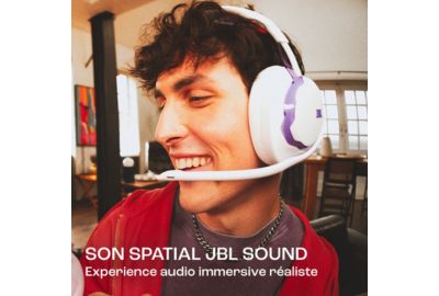 Casque gamer JBL Quantum 650 Blanc Orange