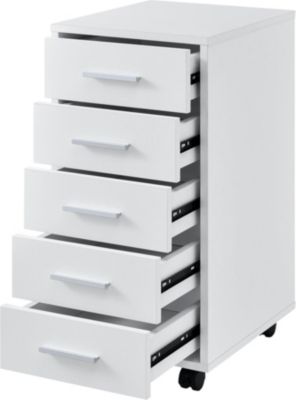 Armoire HELLOSHOP26 Caisson à roulettes mobile avec 5 tiroir Armoire HELLOSHOP26 Caisson à roulettes mobile avec 5 tiroir