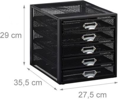 Armoire HELLOSHOP26 Trieur de document 5 tiroirs noir 13_000 Armoire HELLOSHOP26 Trieur de document 5 tiroirs noir 13_000